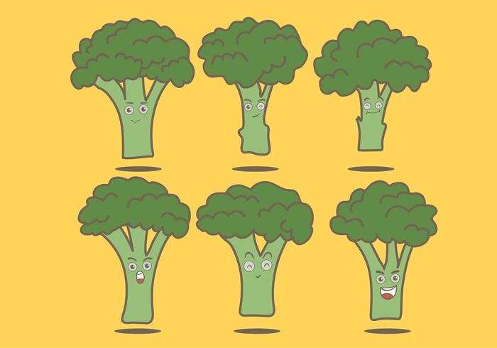 Broccoli Cartoon Vectors