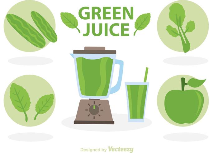 Vectores de jugo verde