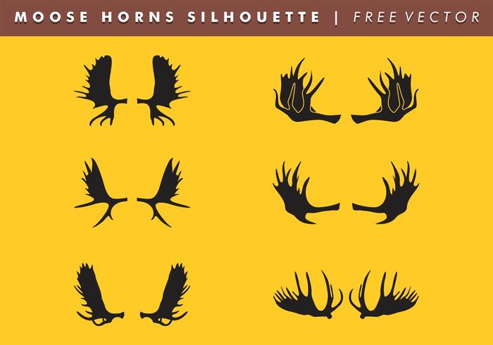 Moose Horns Silhouette Vector Free Moose Horns Silhouette Vector Free