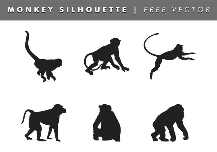 Monkey Silhouette Vector 