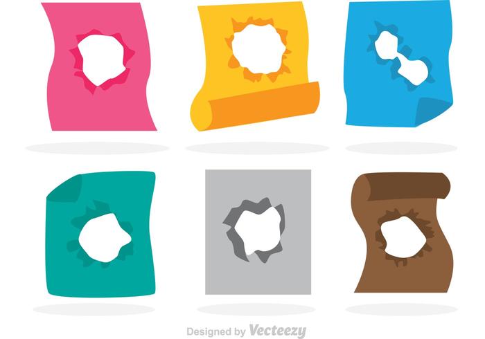 Bullet Holes On Note Paper vector
