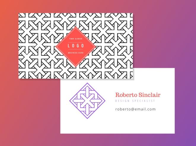 Free Geometric Business Card Vector Template