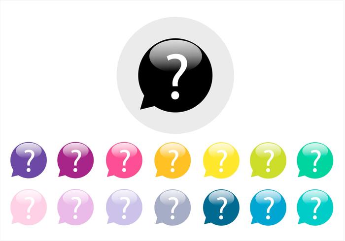 Colorful Question Mark Vector Set Colorful Question Mark Vector Set
