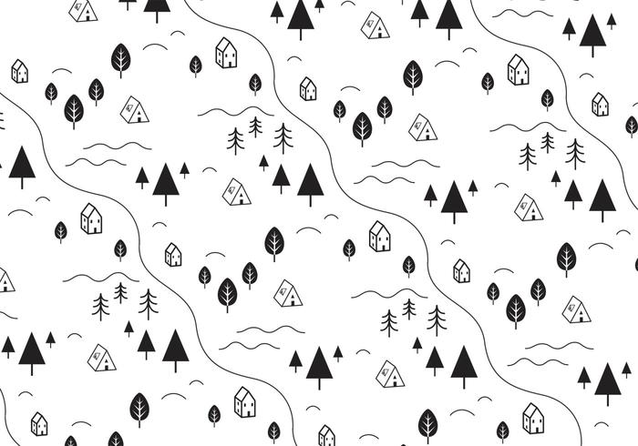 Fondo simple del vector del paisaje