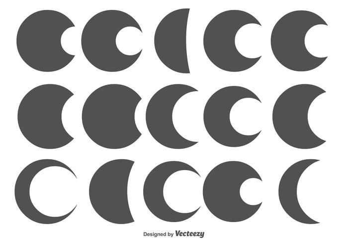 Círculo / formas lunares surtidas vector