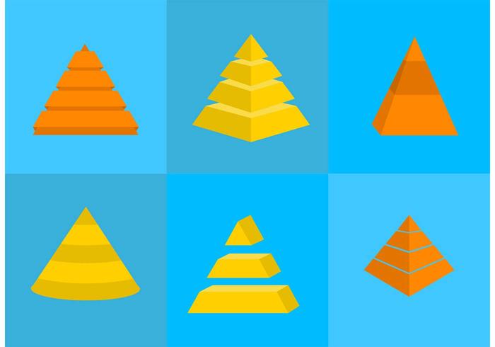 Pyramid Chart Vector Icons Pyramid Chart Vector Icons
