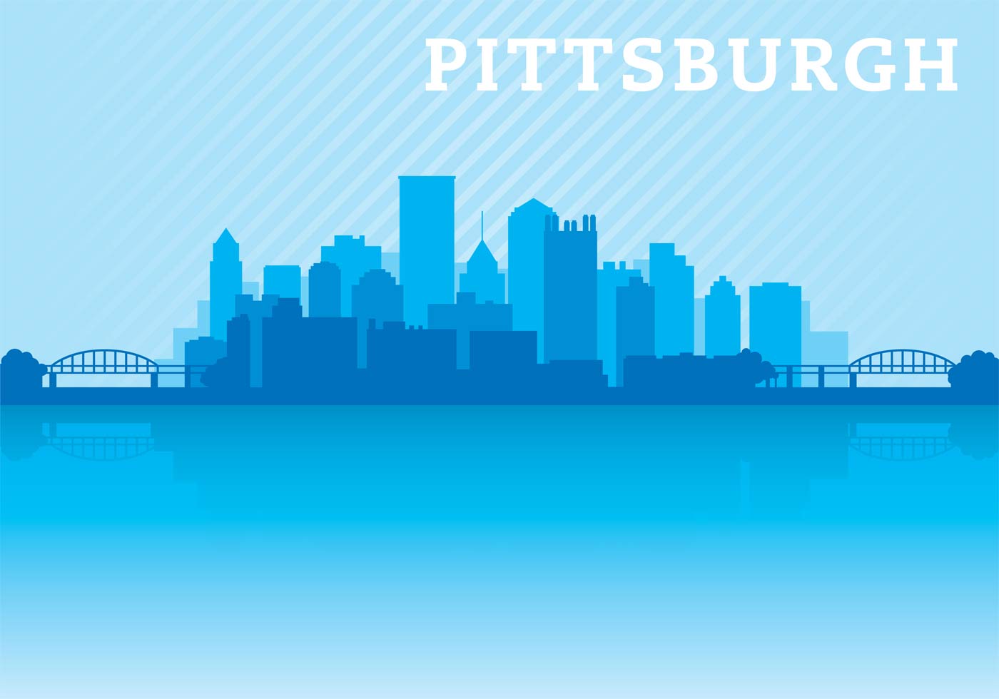 Pittsburgh Skyline Vector - Download Free Vector Art, Stock Graphics