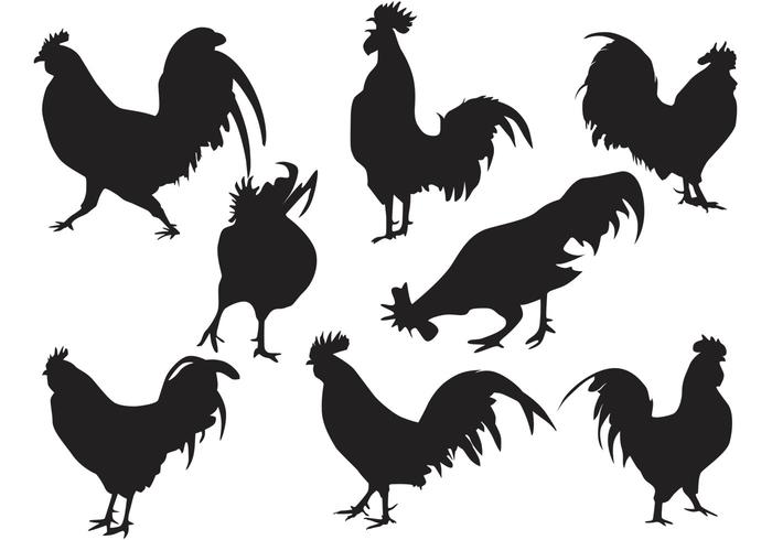 Rooster Silhouette Vector - Download Free Vector Art, Stock Graphics