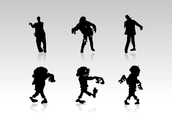 Zombie Silhouettes Vectors Free Download Zombie Silhouettes Vectors Free Download