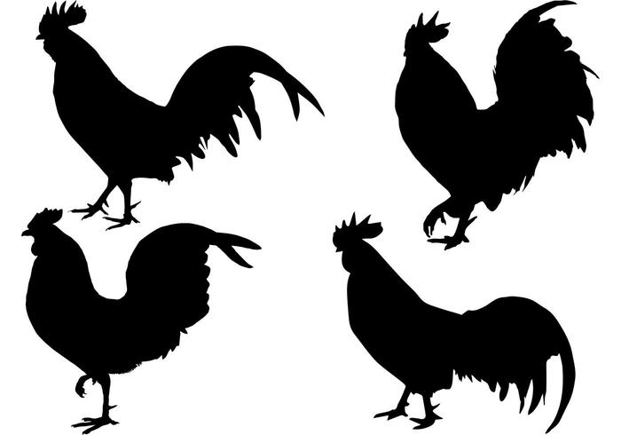 Free Rooster Silhouette Vector