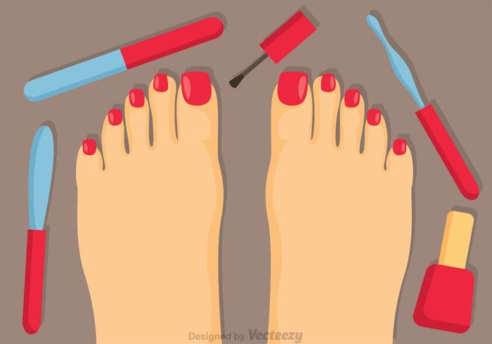 Pedicure Procedure Vector