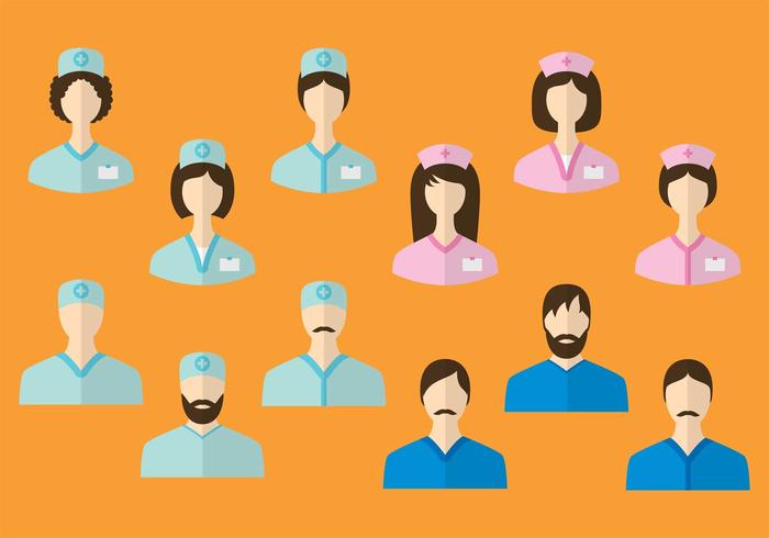 Vector Nurse Characters Vector Nurse Characters