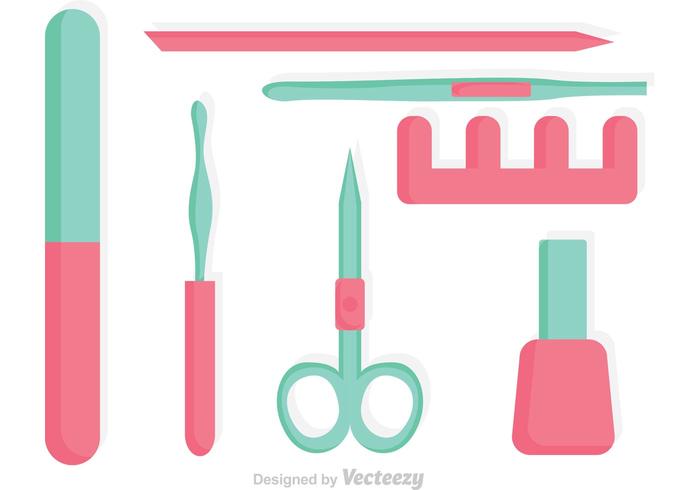 Vector Manicure Pedicure Accessories Icons