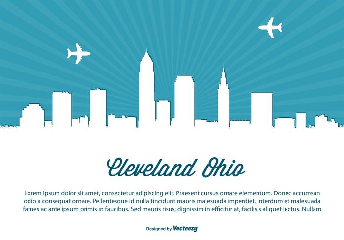 Cleveland Ohio Skyline Illustration Cleveland Ohio Skyline Illustration