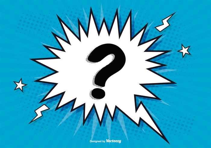 Comic Question Mark Background vector