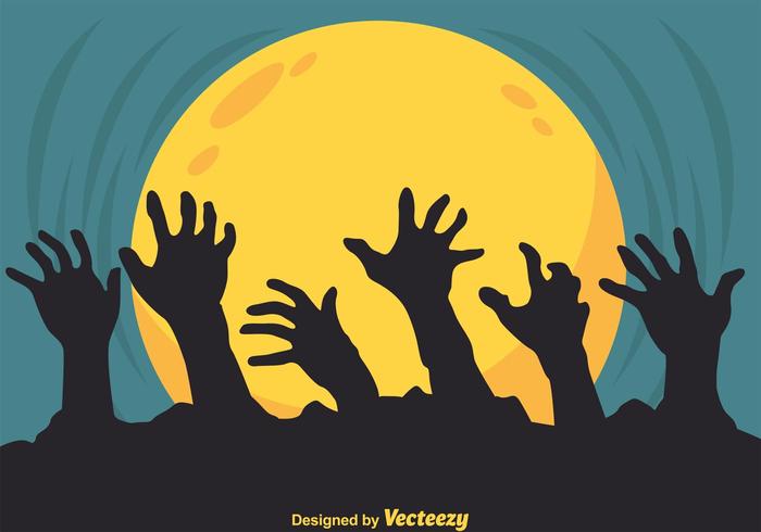 Vector Zombie Hands Silhouette