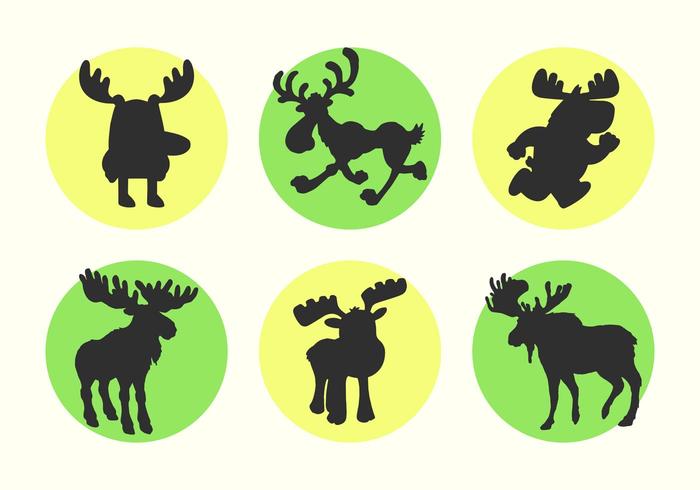 Cartoon Moose Vector Silhouettes - Download Free Vectors ...