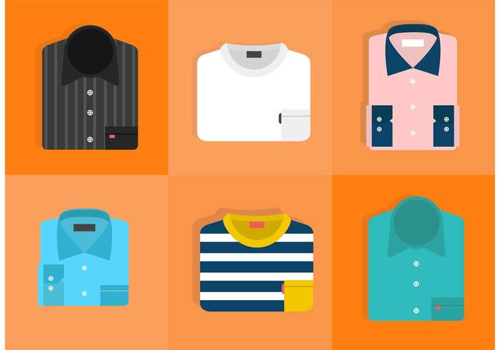 Folded Shirt Vectors Folded Shirt Vectors