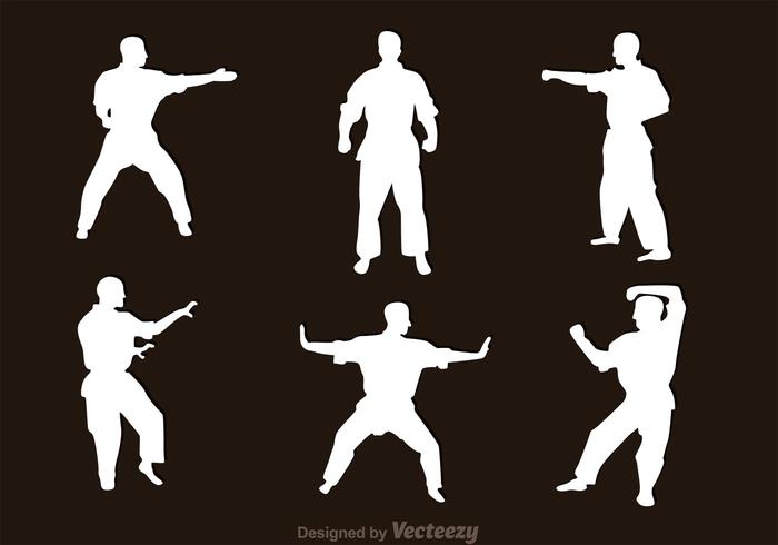 Martial Art Silhouette Vectors Martial Art Silhouette Vectors