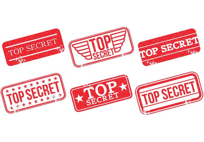 Top Secret Stamp Vectors 