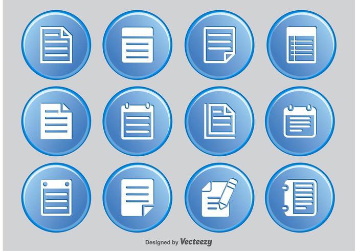 Note Icon Set vector