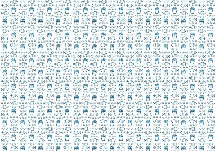 Fish and Chips Pattern Vector