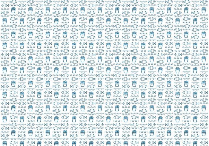 Fish and Chips Pattern Vector