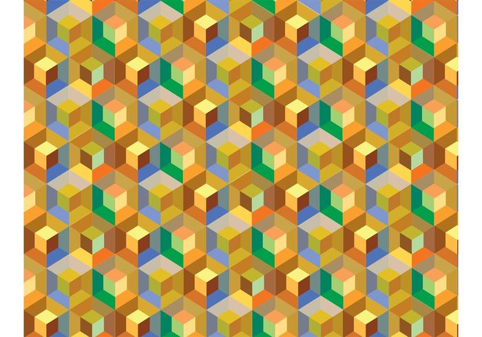 Cube Pattern Background Vector