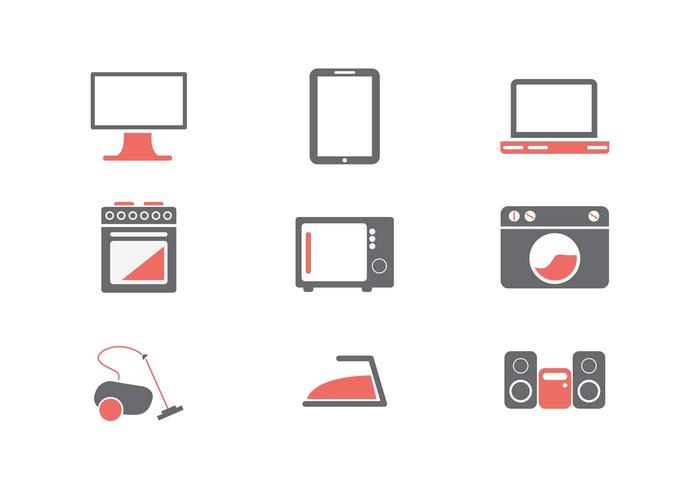 Electronic icons vector
