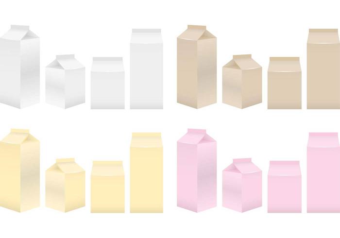 Cajas de leche vector