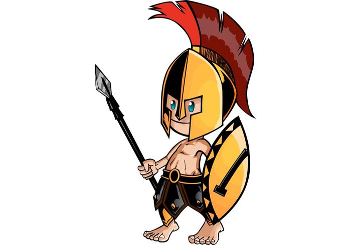 Vector Spartan Cartoon Vector Spartan Cartoon