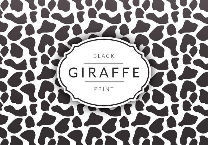 Free Black Giraffe Print Vector Background