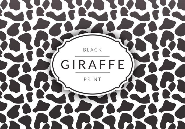 Free Black Giraffe Print Vector Background