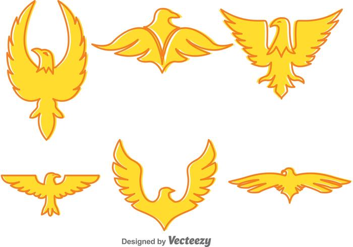 Golden Eagle Vector Icons