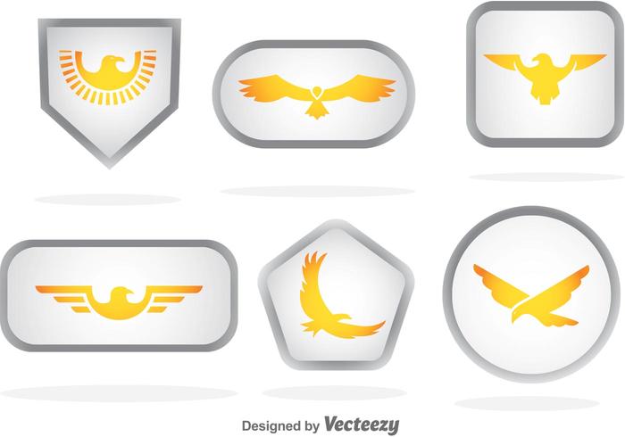 Golden Eagle Badge Vectores