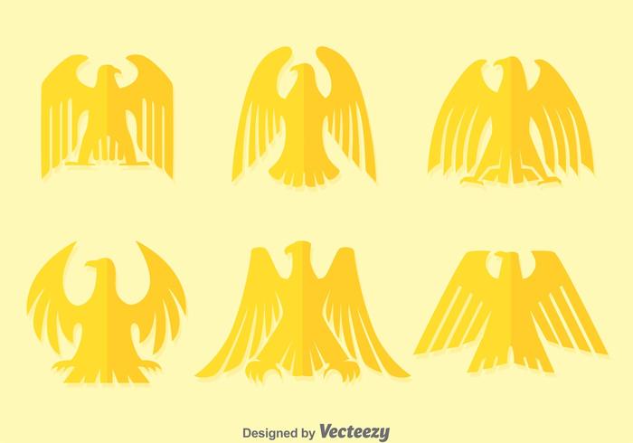 Flat Deco Golden Eagle Vectors 