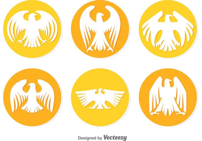 Circular Golden Eagle Vectors 