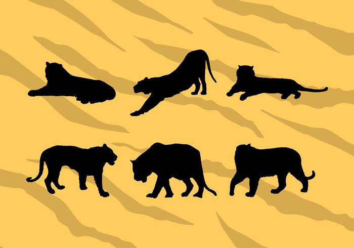 Various Vector Tigers Silhouettes Free Download Various Vector Tigers Silhouettes Free Download