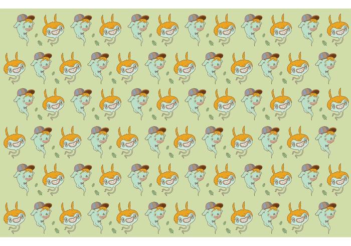Hand Drawn Characters Pattern Vector Hand Drawn Characters Pattern Vector