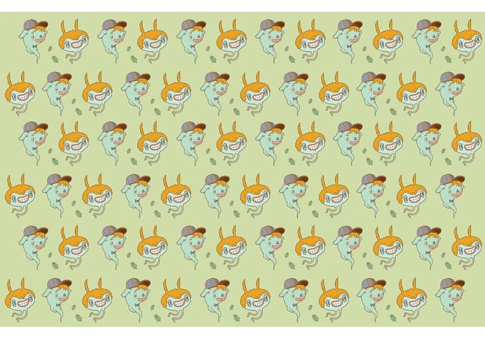 Hand Drawn Characters Pattern Vector