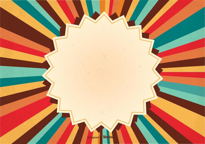 Retro Sunburst Background Illustration vector