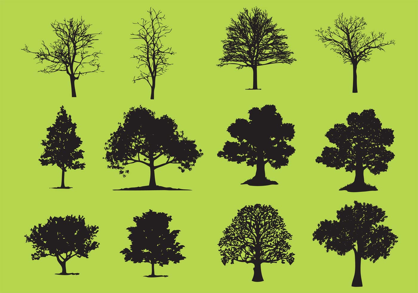 Download Trees Silhouette Vectors - Download Free Vectors, Clipart ...