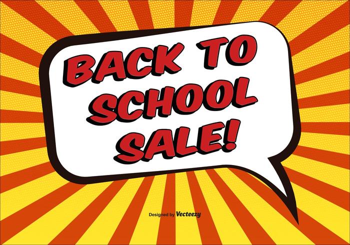 Comic Style Back to School Illustration vector