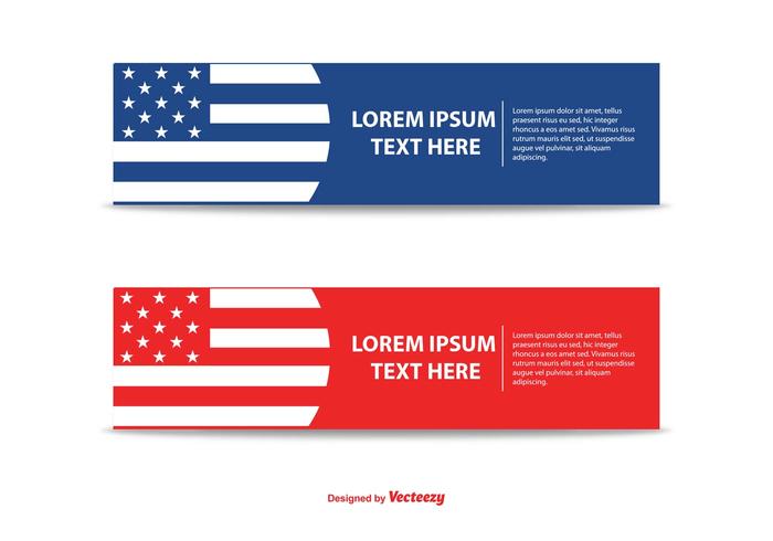 Modern Patriotic Banner Set vector