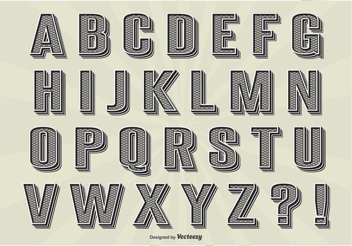 Vintage Alphabet Set vector