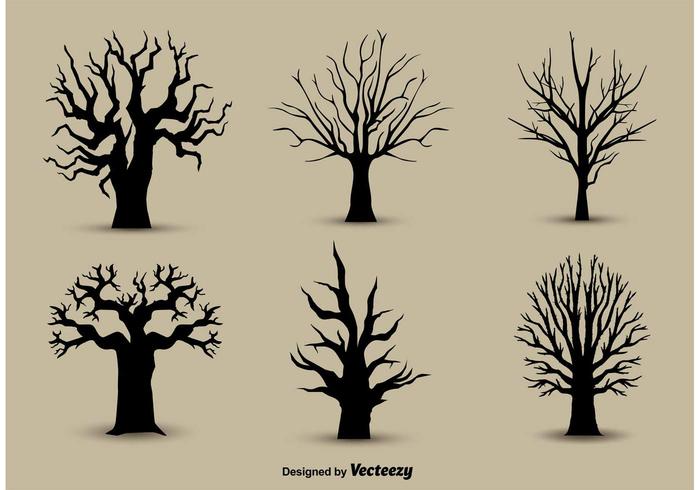 Tree Back Silhouettes vector