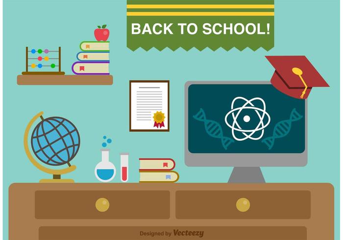 Back to school background vector