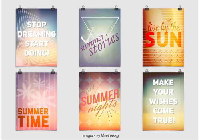 Summer Party Posters vector