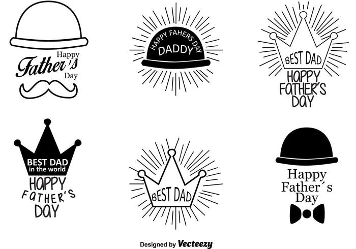 Happy Father's Day Retro Signs vector