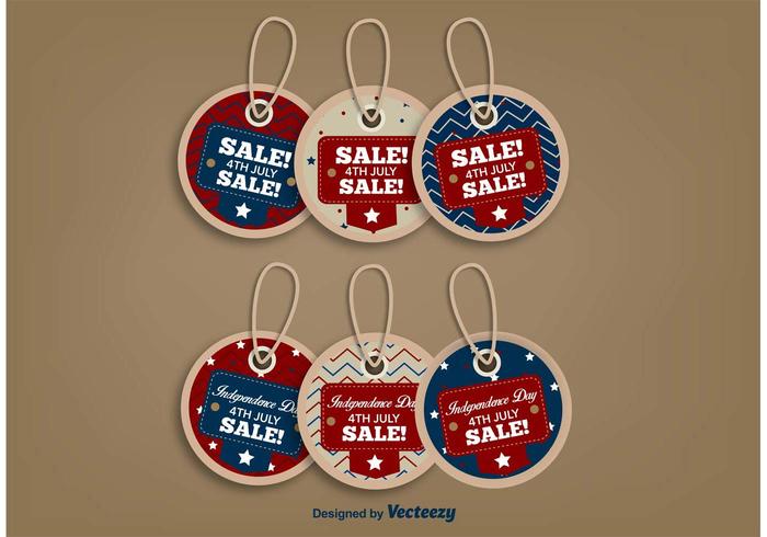 July 4th Sale Labels vector